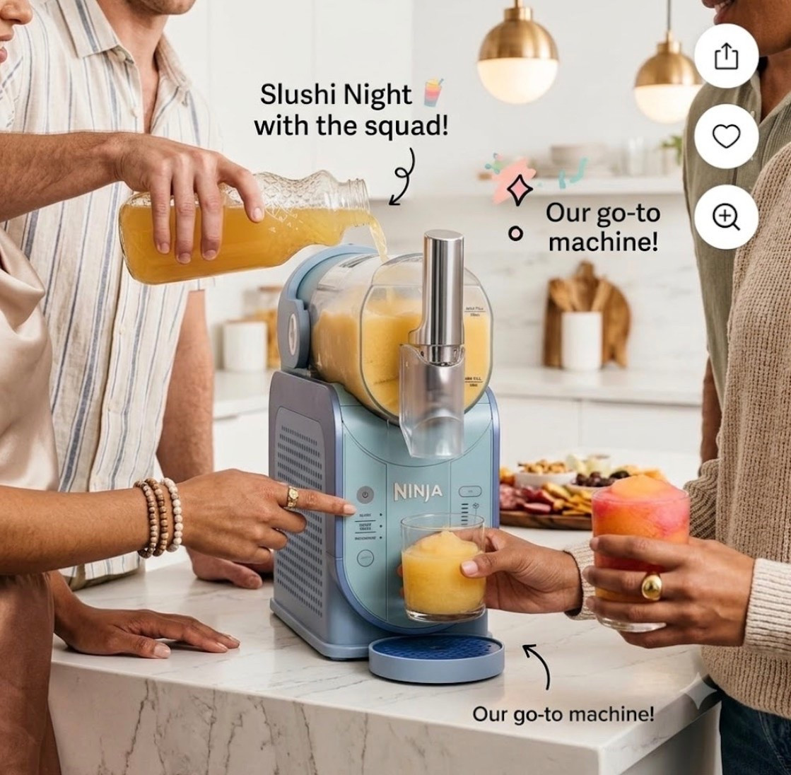 Omg you guys, my kids and I are obsessed with the Ninja Slushi 🧊✨. This machine is a game-changer and can make every night a slush night! The 72ounce machine is perfect for a small group of people. It turns your drinks into slushies quickly, and the best part is that they stay cold for hours which is perfect for long summer days. Plus, cleaning it is surprisingly easy, which is a huge bonus! It's at a crazy low price today only, so don't wait! Shop the link in my bio to score this amazing deal before it’s gone! 💨🍹💸 #NinjaSlushi

#LTKSaleAlert #LTKfoodie #LTKmomlife