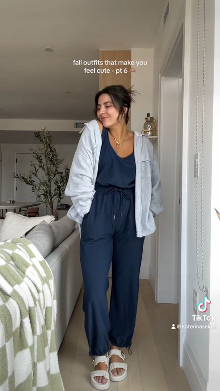 Easy fall outfit idea: jumpsuit + shacket 💓 Absolutely love this Abercrombie “traveler” jumpsuit. Their entire traveler collection is this really comfy moisture wicking material, and it is my favorite for being on the go. I always wear those jumpsuit when I travel! True to size, M. Love throwing this Aerie waffle shacket on top. It’s so soft & comfy, true to size, M.

Both pieces on sale today for LWD! Ends tomorrow 💓

#LTKSale #LTKSeasonal #LTKsalealert