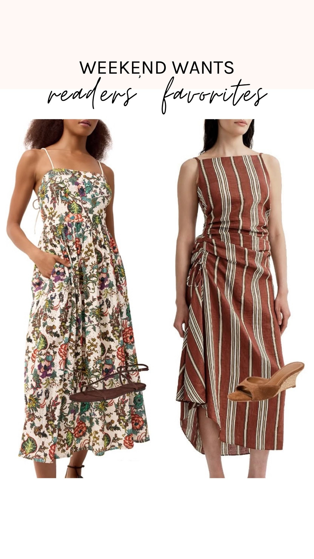 Today’s picks are curated from readers’ favorites throughout the last few weeks. From versatile tops and must-have jeans to easy-to-wear dresses and the season’s best sandals, these stylish looks are perfect to wear throughout summer.

#LTKootd