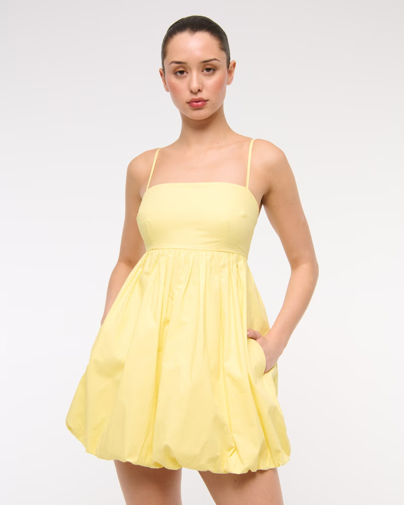 Women's Babydoll Bubble Hem Mini Dress | Women's Dresses & Jumpsuits | Abercrombie.com | Abercrombie & Fitch (US)