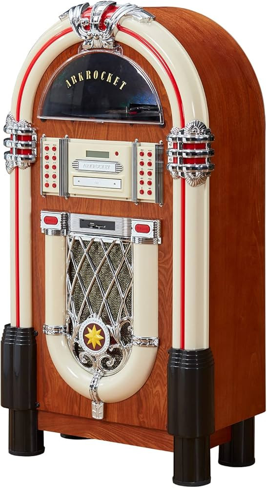 Arkrocket Full Size Jukebox Vinyl Record Player Bluetooth USB SD CD Player Radio Retro Turntable ... | Amazon (US)