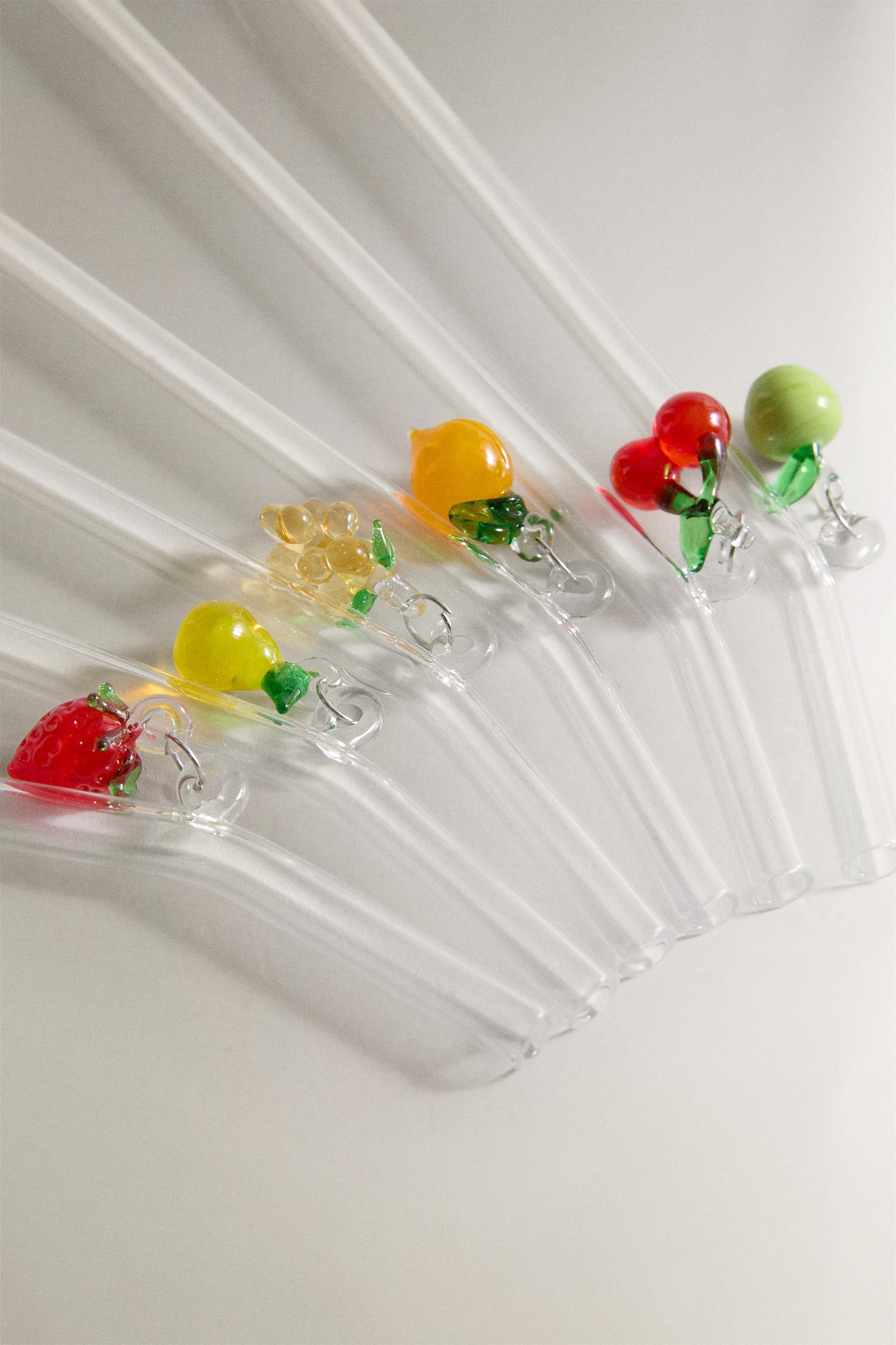 BOROSILICATE FRUIT STRAW PACK (PACK OF 6) | Zara Canada