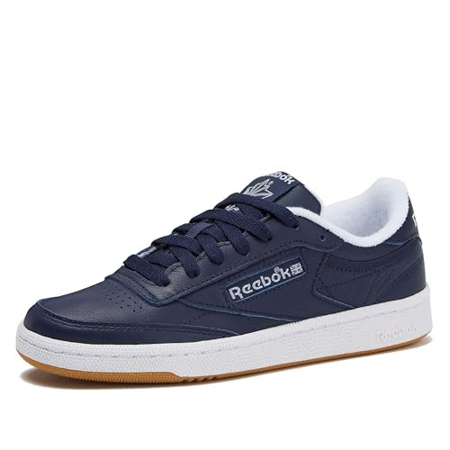 Reebok Club C 85 Tennis Shoes for Women - White Womens Sneakers, Vector Navy/Footwear White/Rubber, 6.5 | Amazon (US)