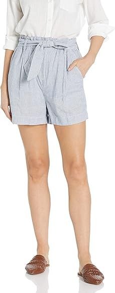 Goodthreads Women's Washed Linen Blend Paper Bag Waist Shorts | Amazon (US)