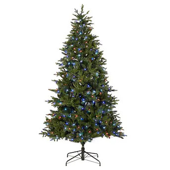 Evergreen Classics Twinkly 7.5-ft Norwood Spruce Pre-lit Artificial Christmas Tree with LED Light... | Lowe's