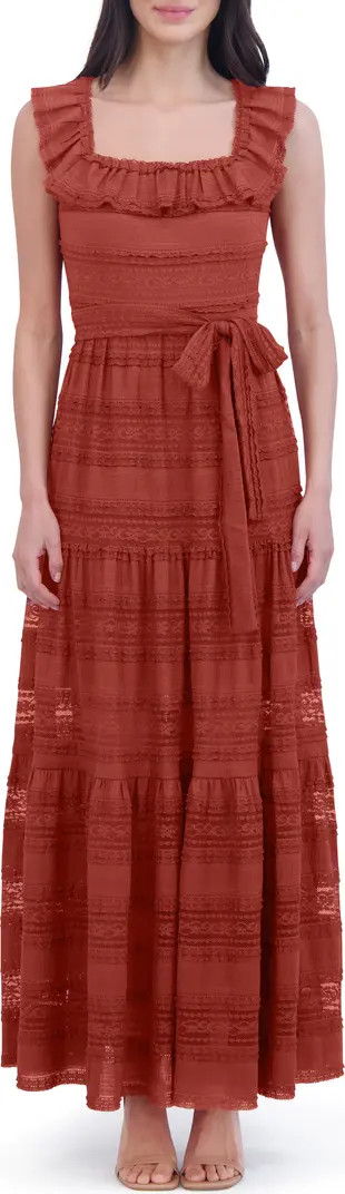 Ruffle Square Neck Tiered Maxi Dress | Nordstrom