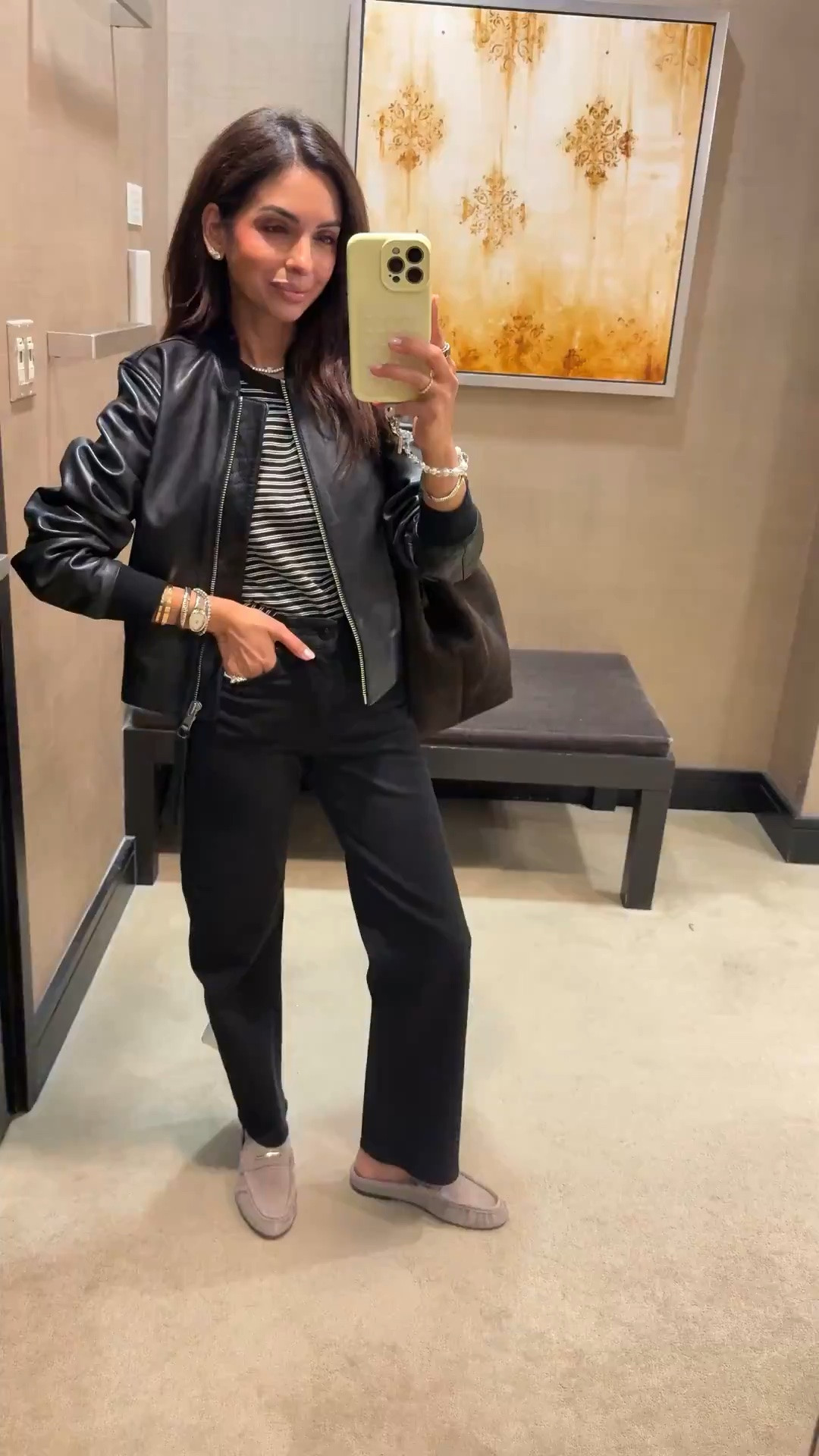 All Saints always makes the best leather jackets! I’m wearing a size 2 in the jacket, an XS in the t-shirt and a size 24 in the jeans. Get my entire outfit on sale!

#LTKSaleAlert