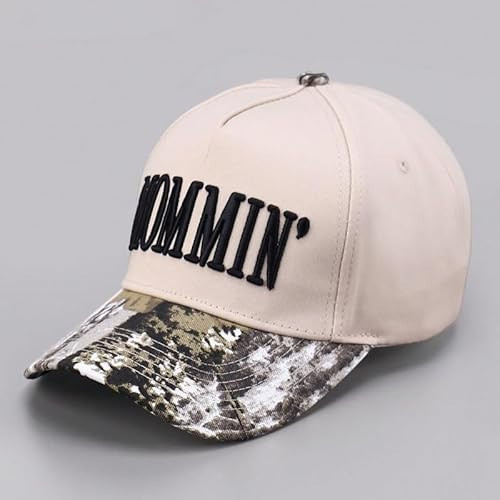Embroidered “Mommin” Trucker Hat for Women, Baseball Cap, Adjustable Canvas Vintage Hat for Casual Wear, Camouflage Print | Amazon (US)