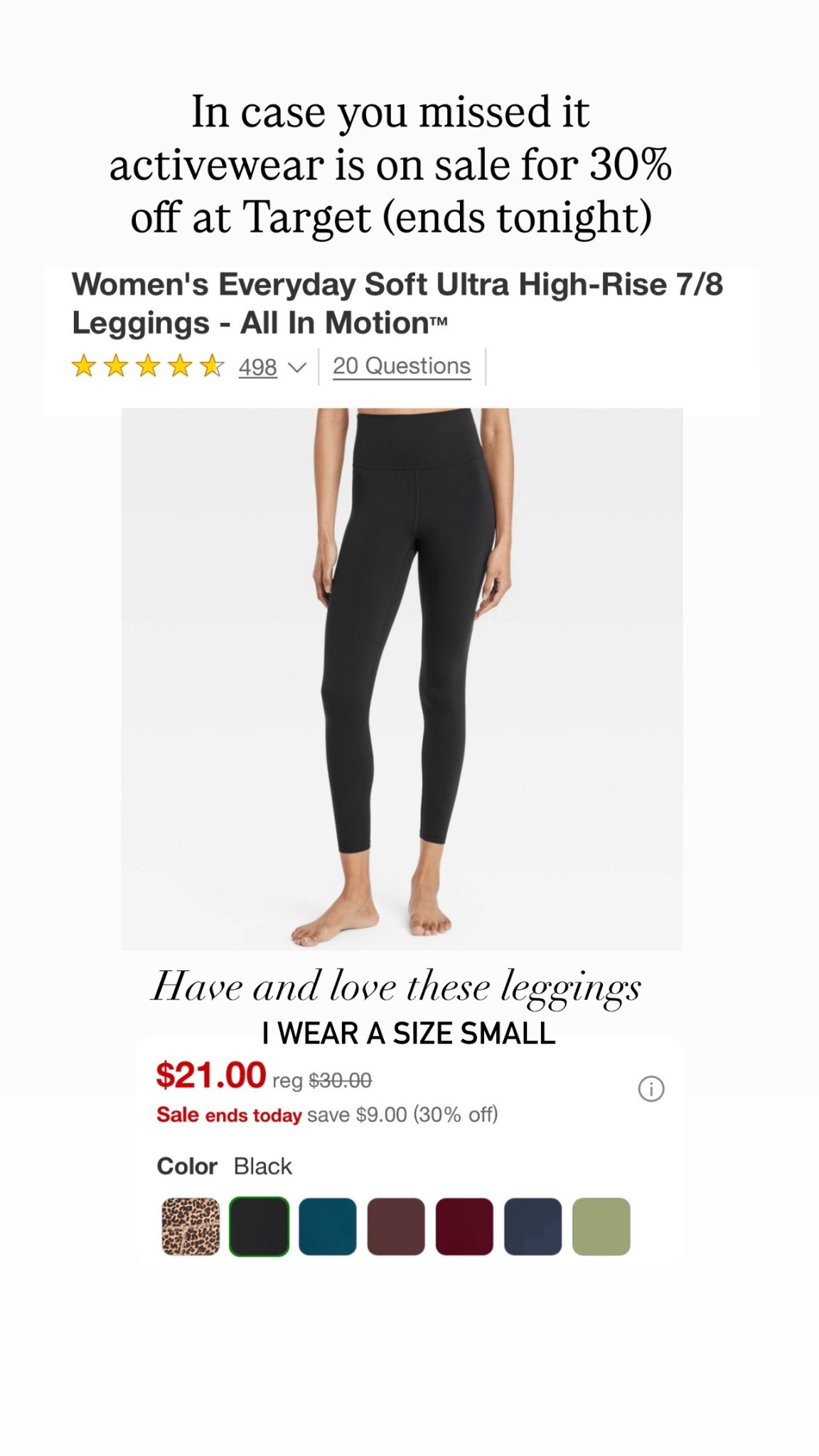 All in Motion 
Ultra high rise every day soft 7/8 leggings

#LTKActive #LTKSaleAlert