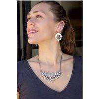 Handmade Beaten Sterling Silver Flower Earrings Long Bohemian Jewelry | Etsy (US)