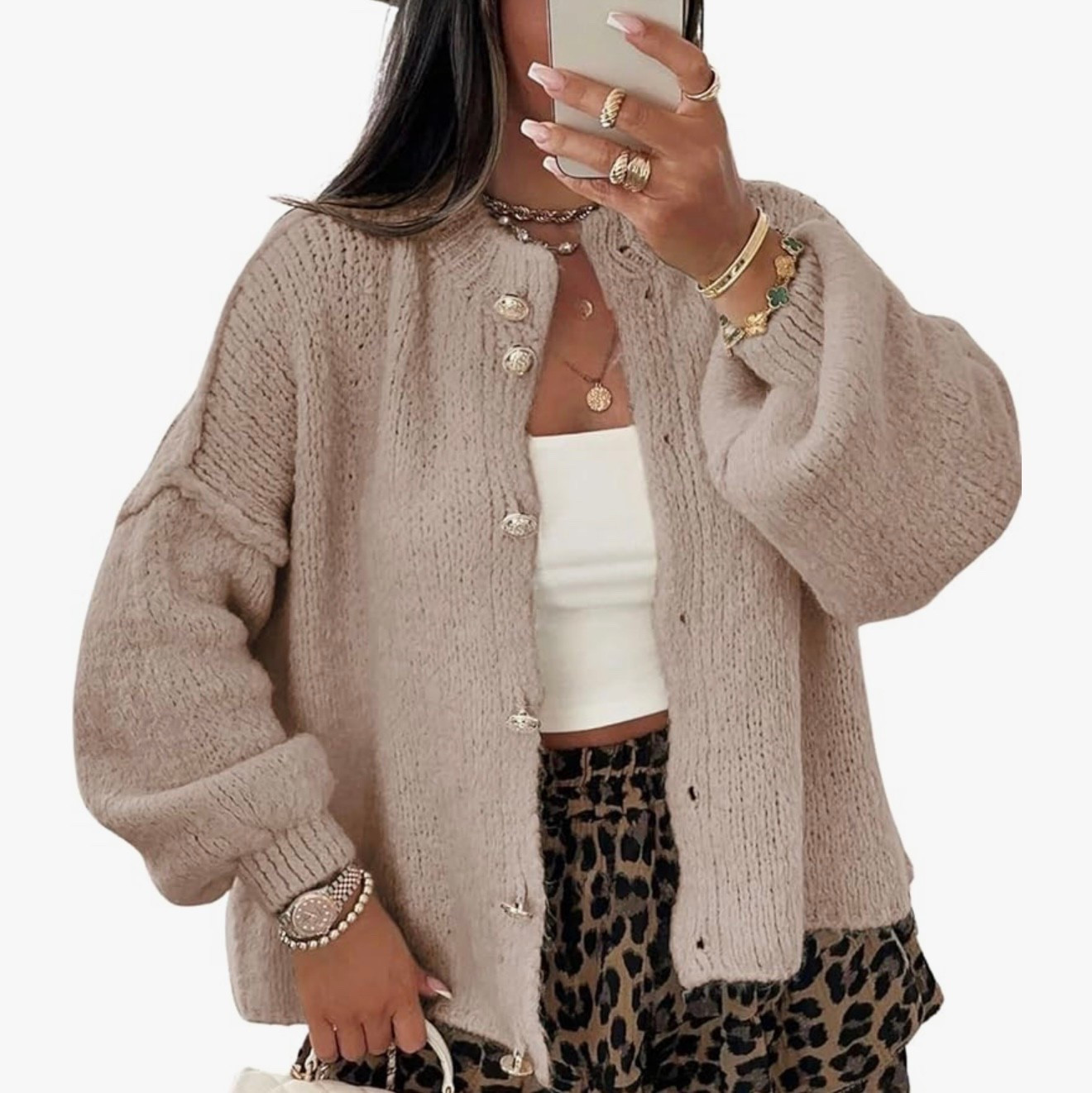 Womens Cardigan Sweaters Casual Lightweight Long Sleeve Button Up Knit Oversized Size Medium 

#LTKOver40 #LTKSeasonal #LTKPetite