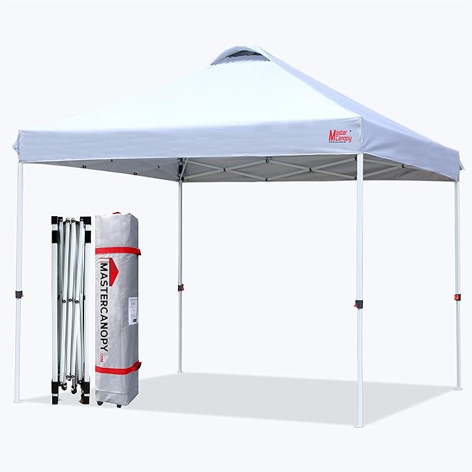 MASTERCANOPY Durable Ez Pop-up Canopy Tent with Roller Bag (10x10, White) | Amazon (US)
