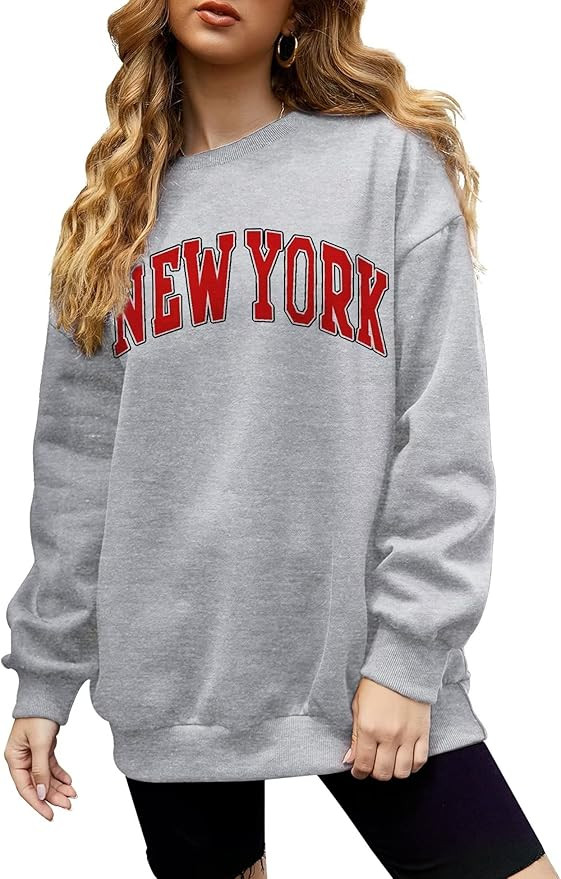 BBX Lephsnt Oversized Sweatshirts for Women Loose Fit Crewneck Vintage Graphic Fleece-Lined Sweat... | Amazon (US)