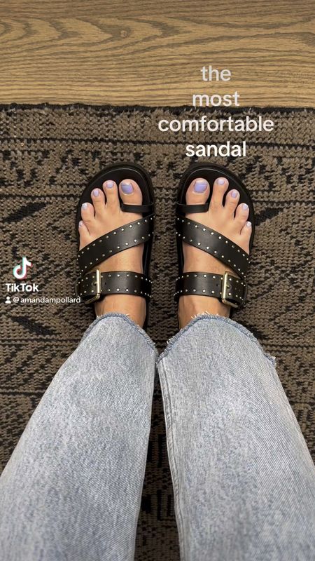 Now on sale! These sandals are so comfortable and fit true to size! They have black, brown, and ivory! 

#LTKFindsUnder100 #LTKVideo #LTKShoeCrush
