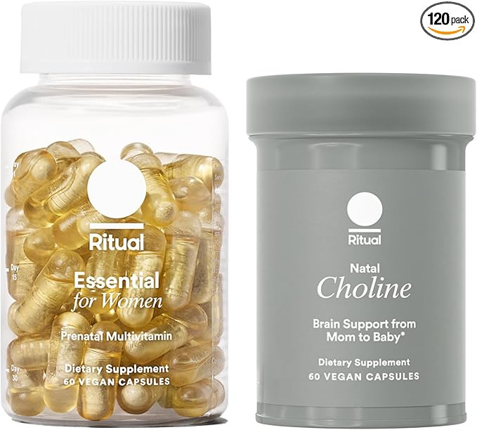 Ritual Mom-to-Baby Set with Prenatal Vitamins and Natal Choline Supplements, Supports Pregnancy, ... | Amazon (US)