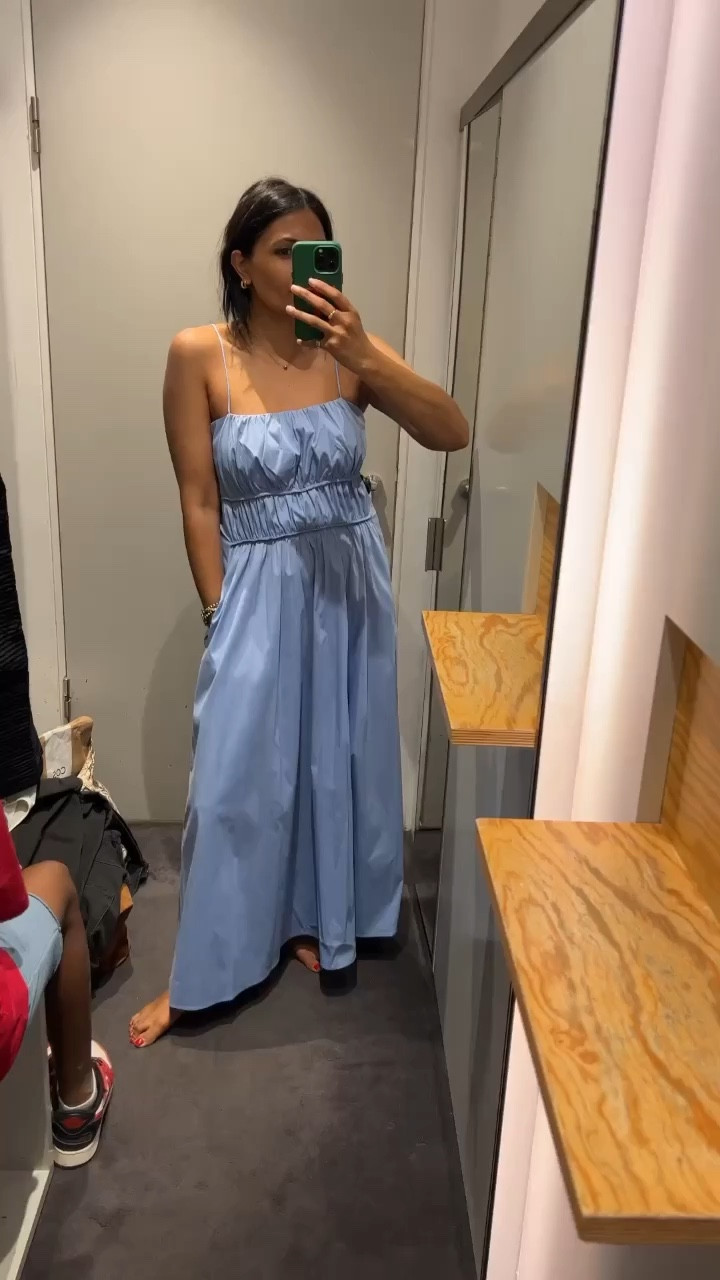 Forbid Bustier Denim Long Dress