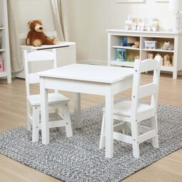 Wooden Table & Chairs - White | Melissa and Doug