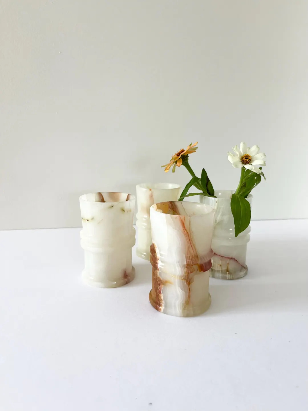 Vintage Alabaster Marble Mini Cups - Etsy | Etsy (US)