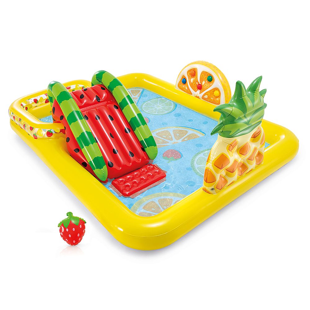 Intex Fun 'N Fruity Outdoor Inflatable Kiddie Pool Play Center with Water Slide Multi 57158EP - B... | Best Buy U.S.