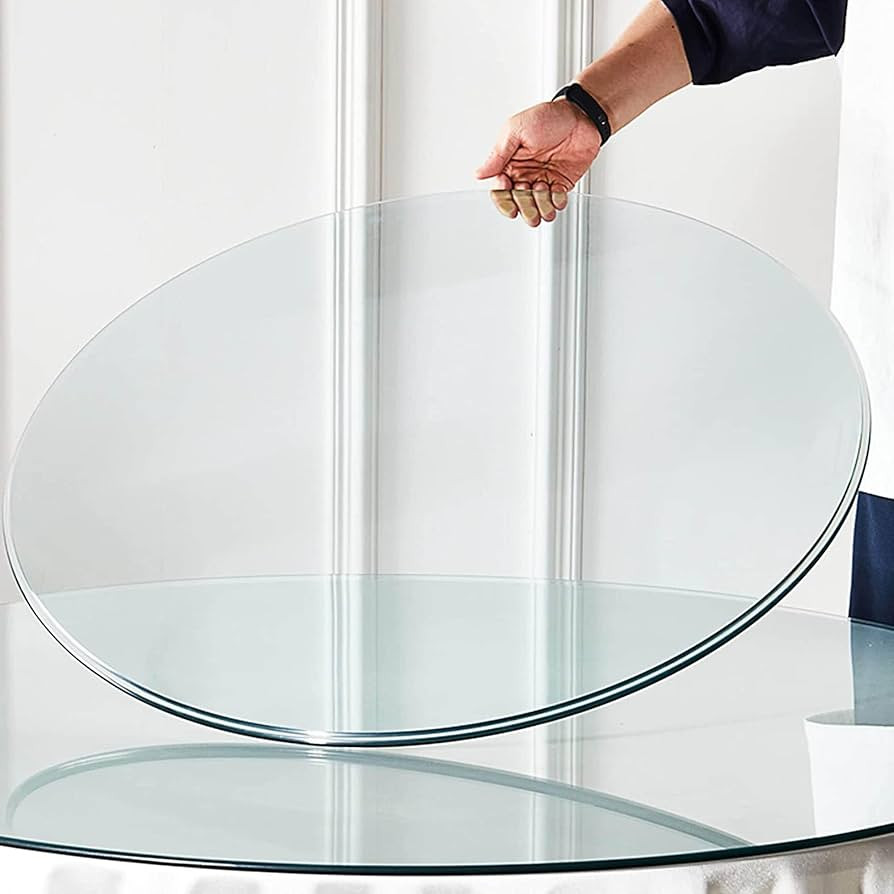 WEKEOT 20 Inch Round Glass Table Top Thick Tempered Round Table Top Glass Dining Table Replacemen... | Amazon (US)