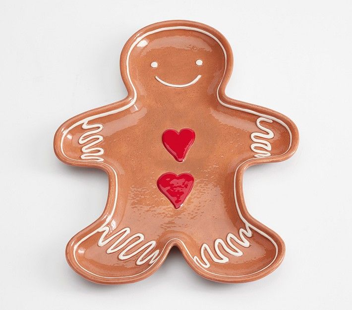 Gingerbread Man Shaped Platter | Pottery Barn Kids