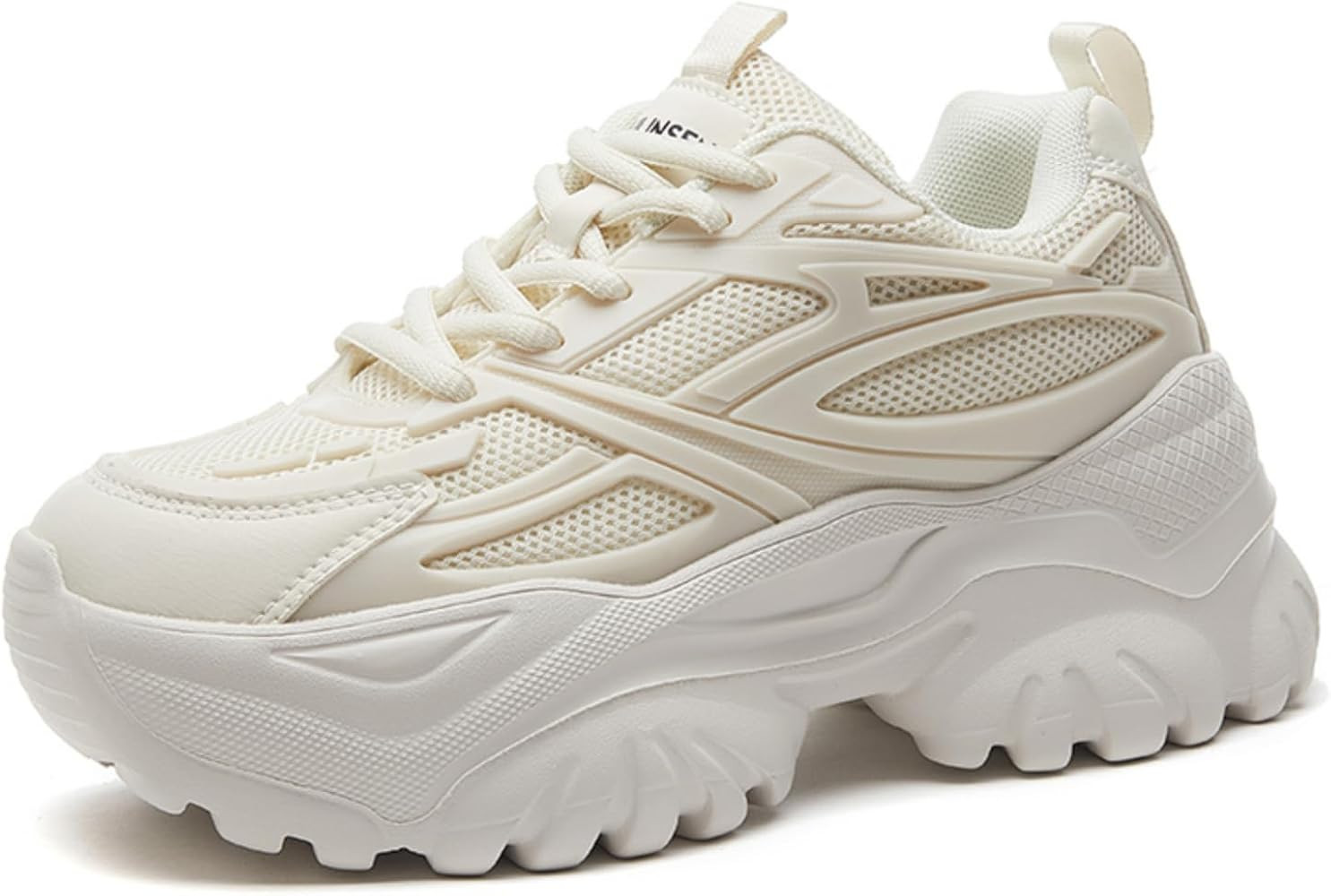 Womens Breathable Mesh Platform Chunky Sneakers Fashion Lace Up Non-Slip Shoes Casual Dad Walking... | Amazon (US)
