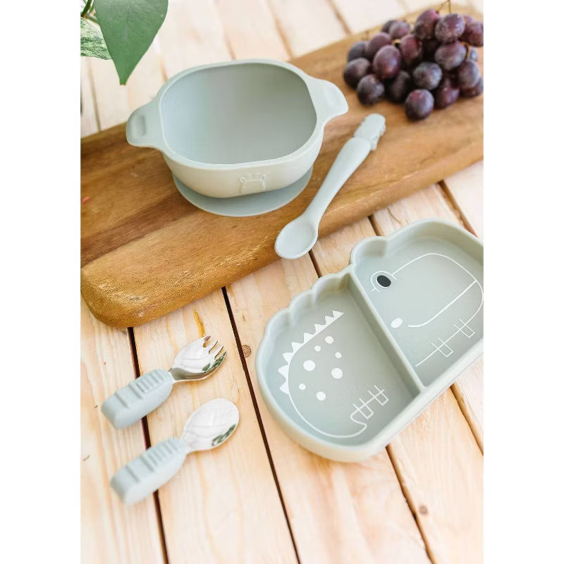 Loulou Lollipop Silicone Snack Plate - Alligator | Target