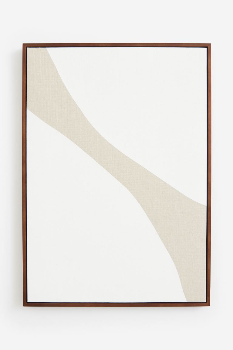 Linen-blend Wall Art - White/light beige - Home All | H&M US | H&M (US + CA)
