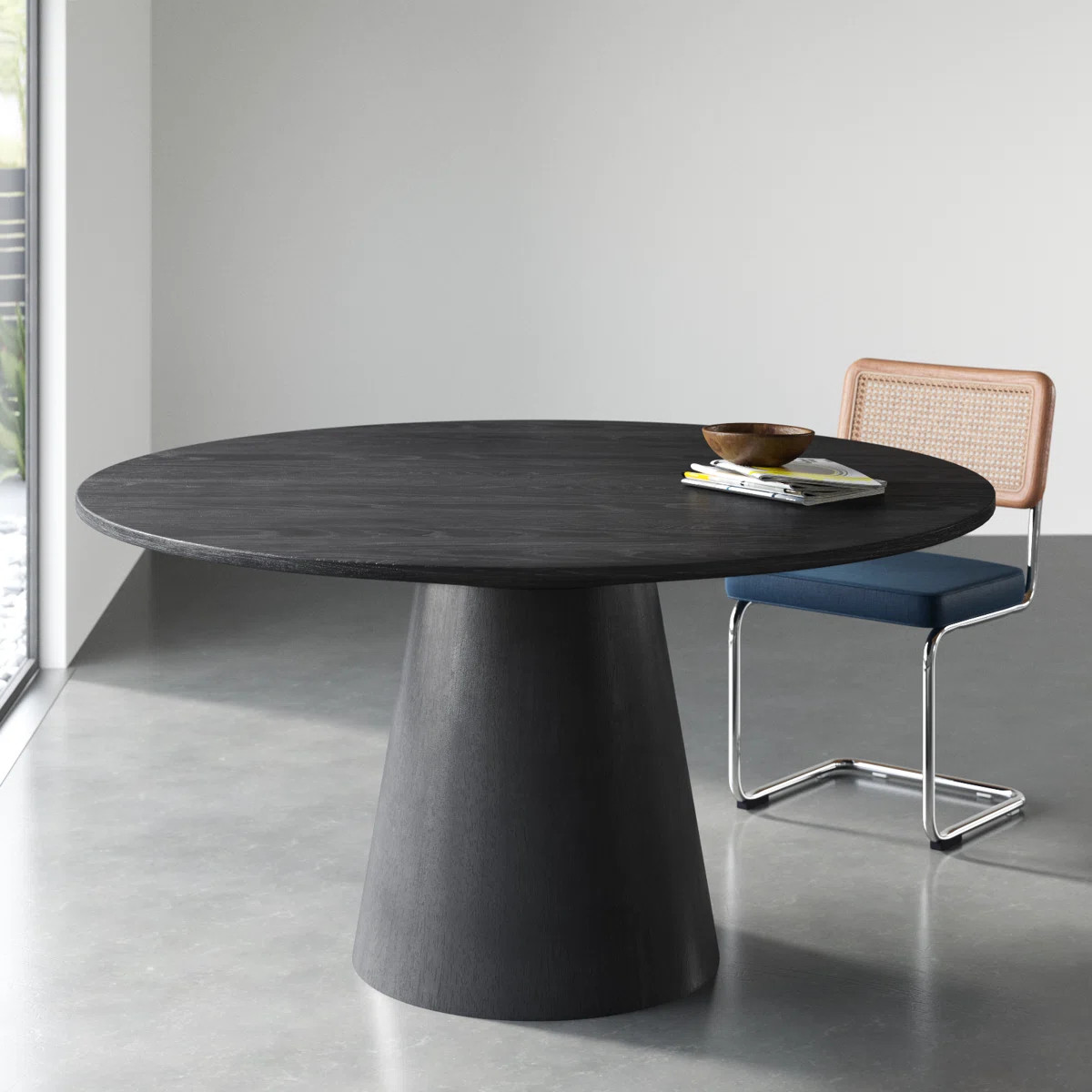 Boudot Round Solid Wood Base Dining Table | Wayfair North America
