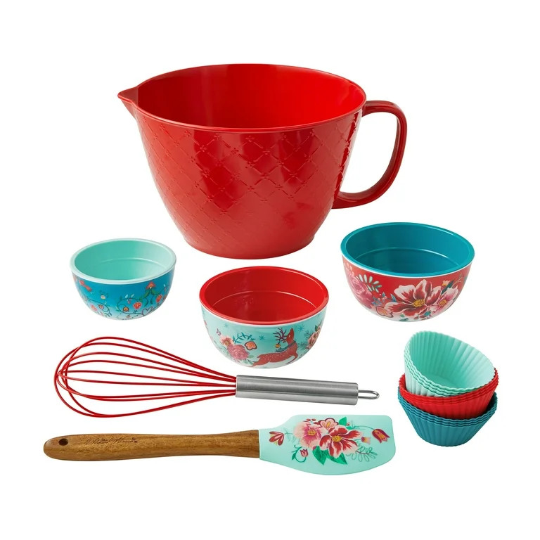 The Pioneer Woman Merry Meadows 18-Piece Melamine Batter Bowl Set | Walmart (US)