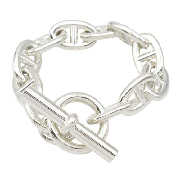 Hermes Hermès Chaine d'Ancre TGM Bracelet, 11 links, 925 silver, for men and ... | Poshmark