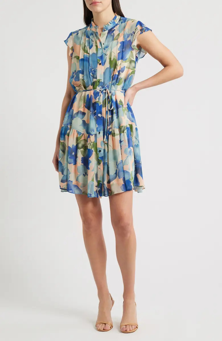 Pleated Tie Waist Dress | Nordstrom