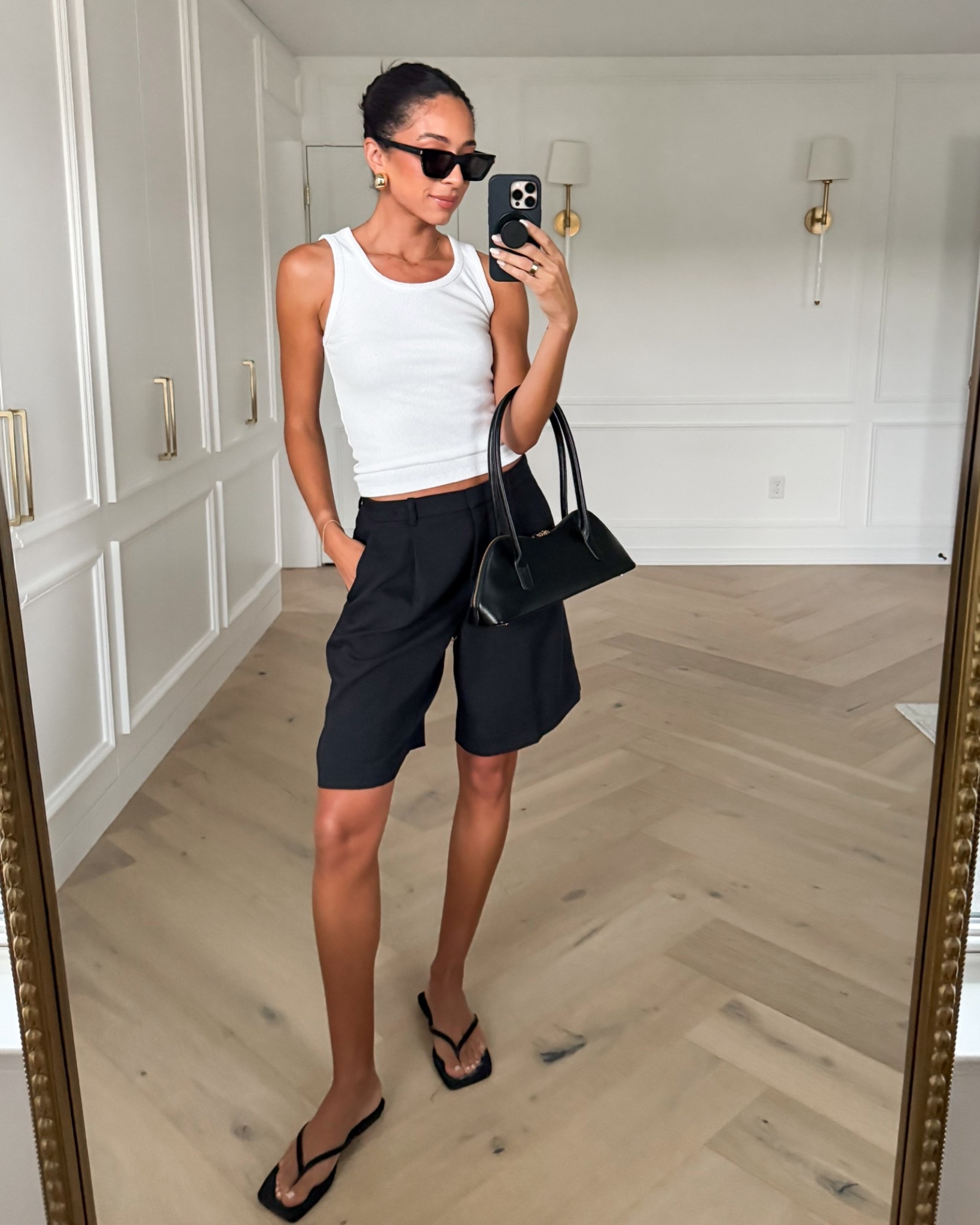 Use code SHORTSAF for an additional 15% off! All shorts + swim are 20-40% OFF! Wearing a 26 in these tailored shorts and XS in top (OOS but I've linked similars)

summer outfit, bermuda shorts, shorts sale, abercrombie sale, black shorts, casual outfit, weekend outfit, mom outfit, errands outfit, dinner outfit, date night outfit

#LTKSaleAlert #LTKSeasonal