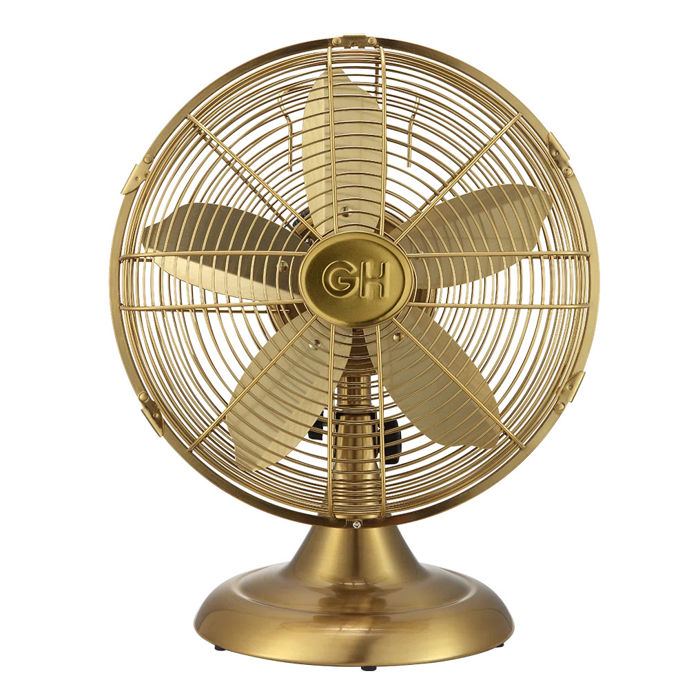 Good Housekeeping's All-Metal 12" Retro Desk Office Table Fan with Wide Oscillation, 3-Speed Sett... | Wayfair North America