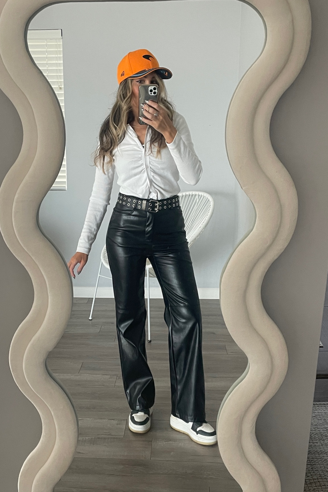 Formula 1 Las Vegas outfit idea. / f1 outfit / formula 1 Grand Prix outfit idea / black leather pants outfits / lando Norris / Ferrari / mcclaren 

#LTKfindsunder100 #LTKsalealert #LTKfitness