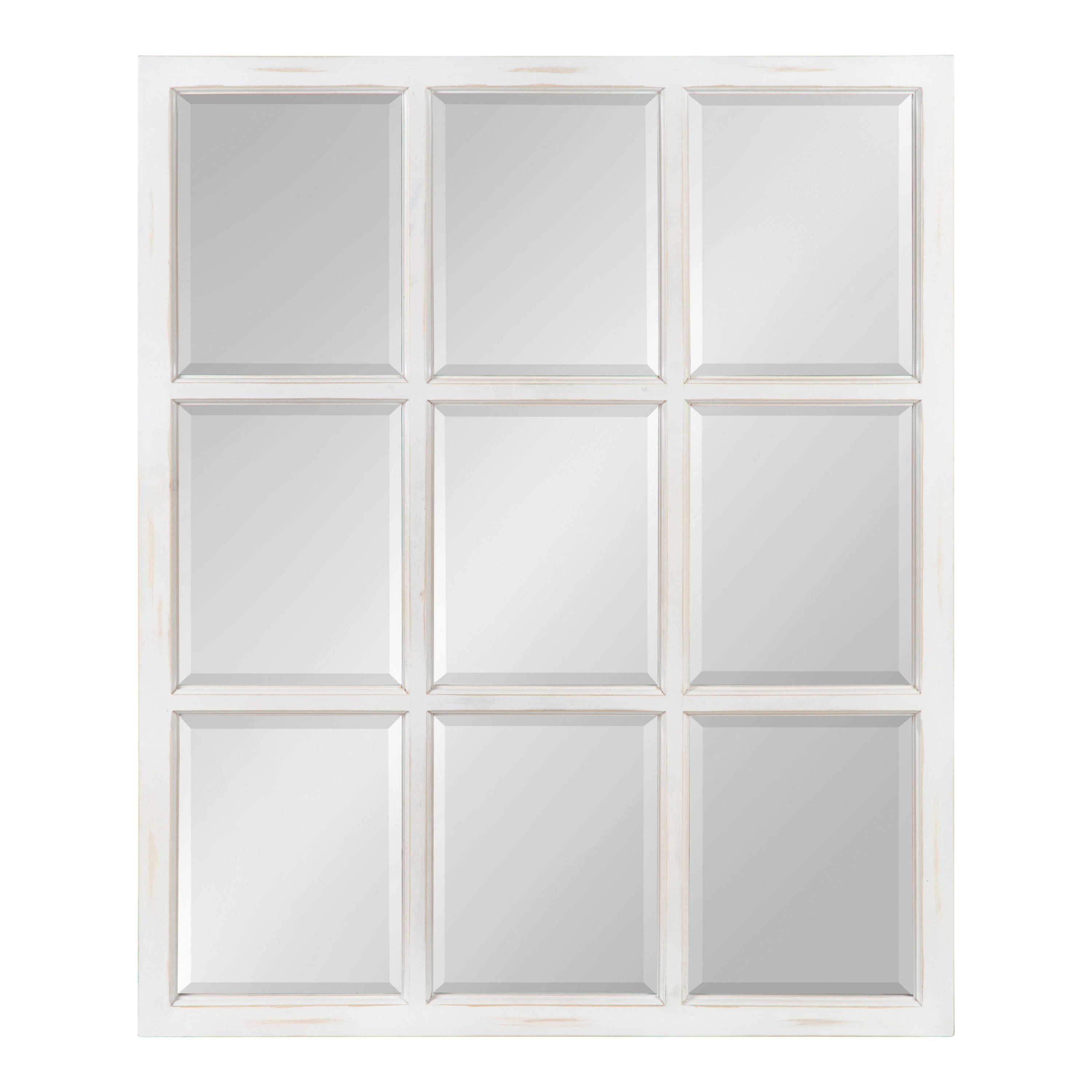 Kate and Laurel Hogan 26-in W x 32-in H Rectangle White Framed Wall Mirror | 215379 | Lowe's