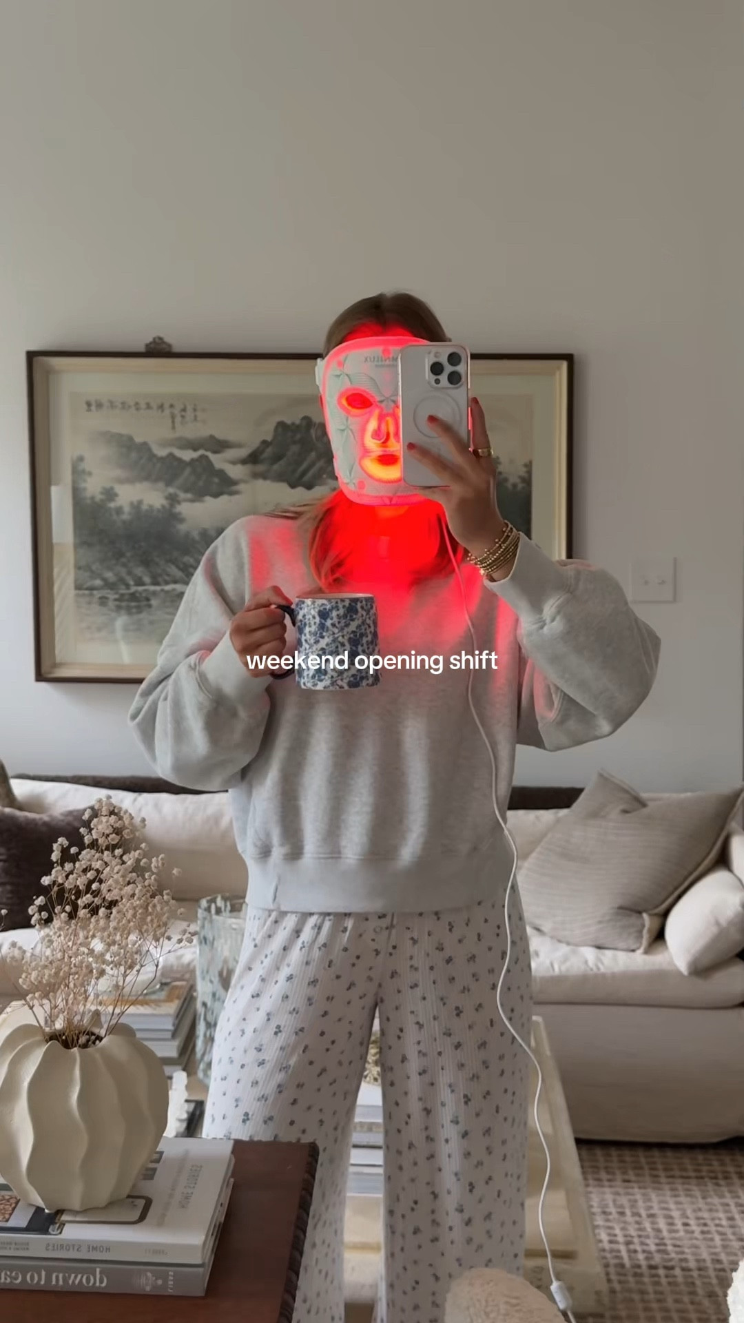 7/13/25 Weekend Morning Reset – Loungewear, Red Light & Cozy Home Details

Starting my weekend slow with my favorite Aerie pajama pants, my Omnilux red light therapy mask, and a cozy moment at home with the sunlight coming through our Amazon pleated linen curtains and Roman shades. Linking everything that made this morning feel soft, slow, and intentional 🤍