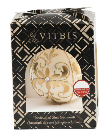 Made In Poland 4in Embellished Glass Ornament | TJ Maxx