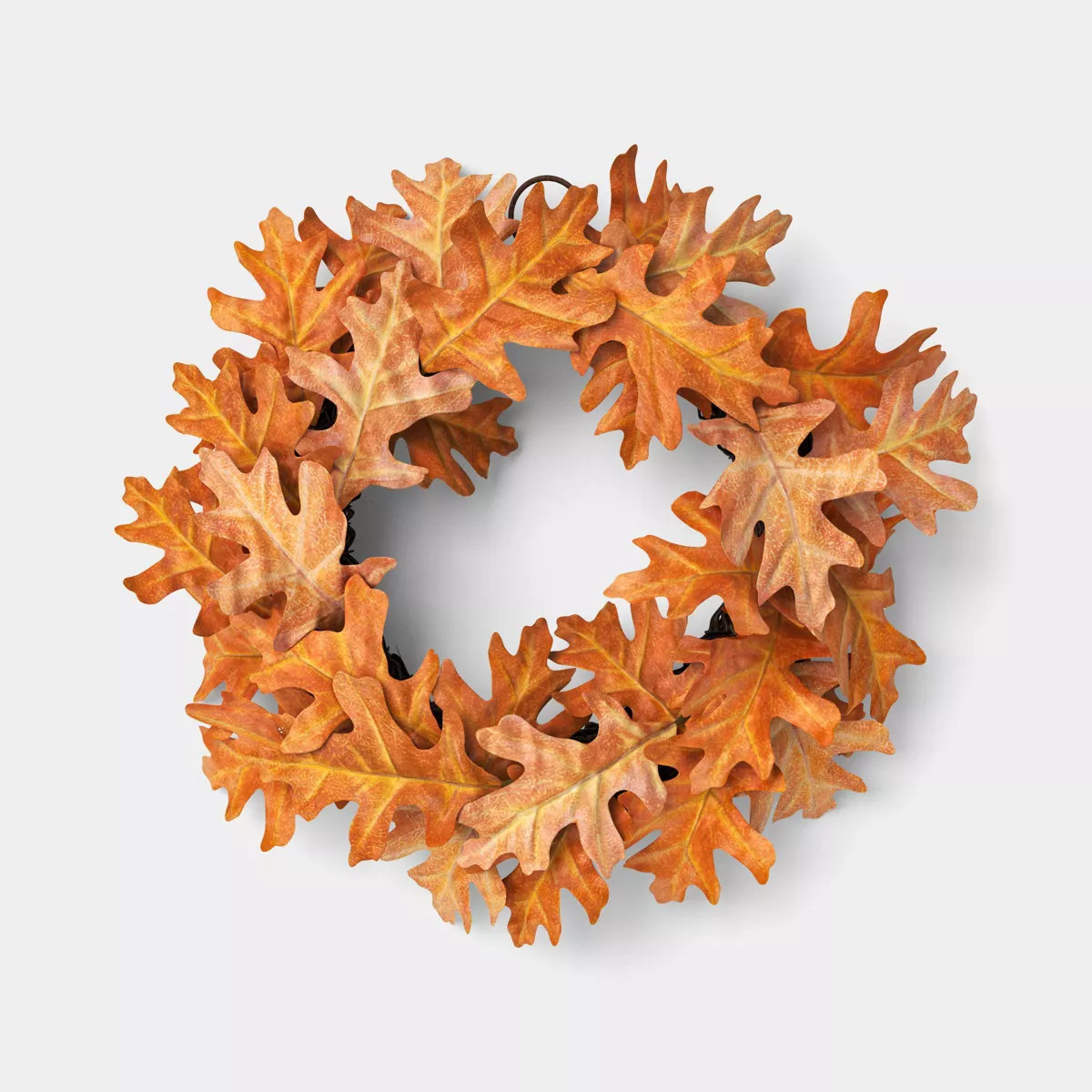 12" Orange Oak Leaf Mini Wreath - Room Essentials™ | Target