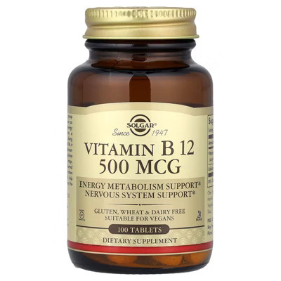 Solgar Vitamin B12, 500 mcg, 100 Tablets | Target
