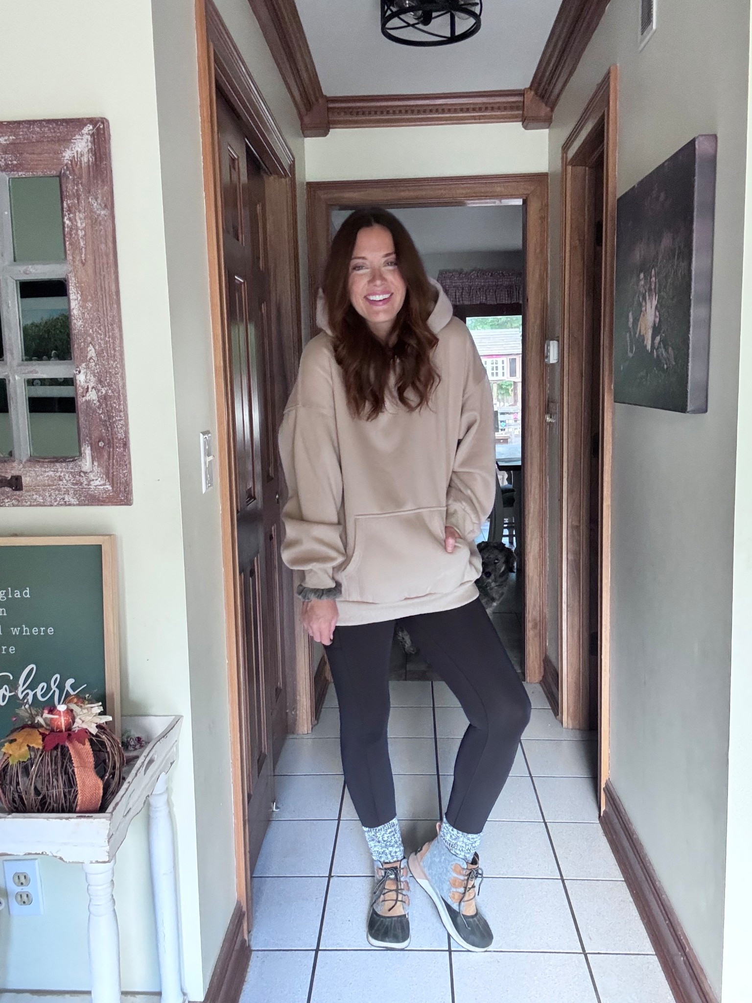 Stay cozy in our oversized hoodies and leggings, perfect for a casual look. Pair with our chic ankle boots for a complete outfit.