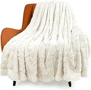 TOONOW Faux Fur Luxury Throw Blanket,Double Side Soft Fluffy Shaggy Fuzzy Blanket for Couch Sofa ... | Amazon (US)