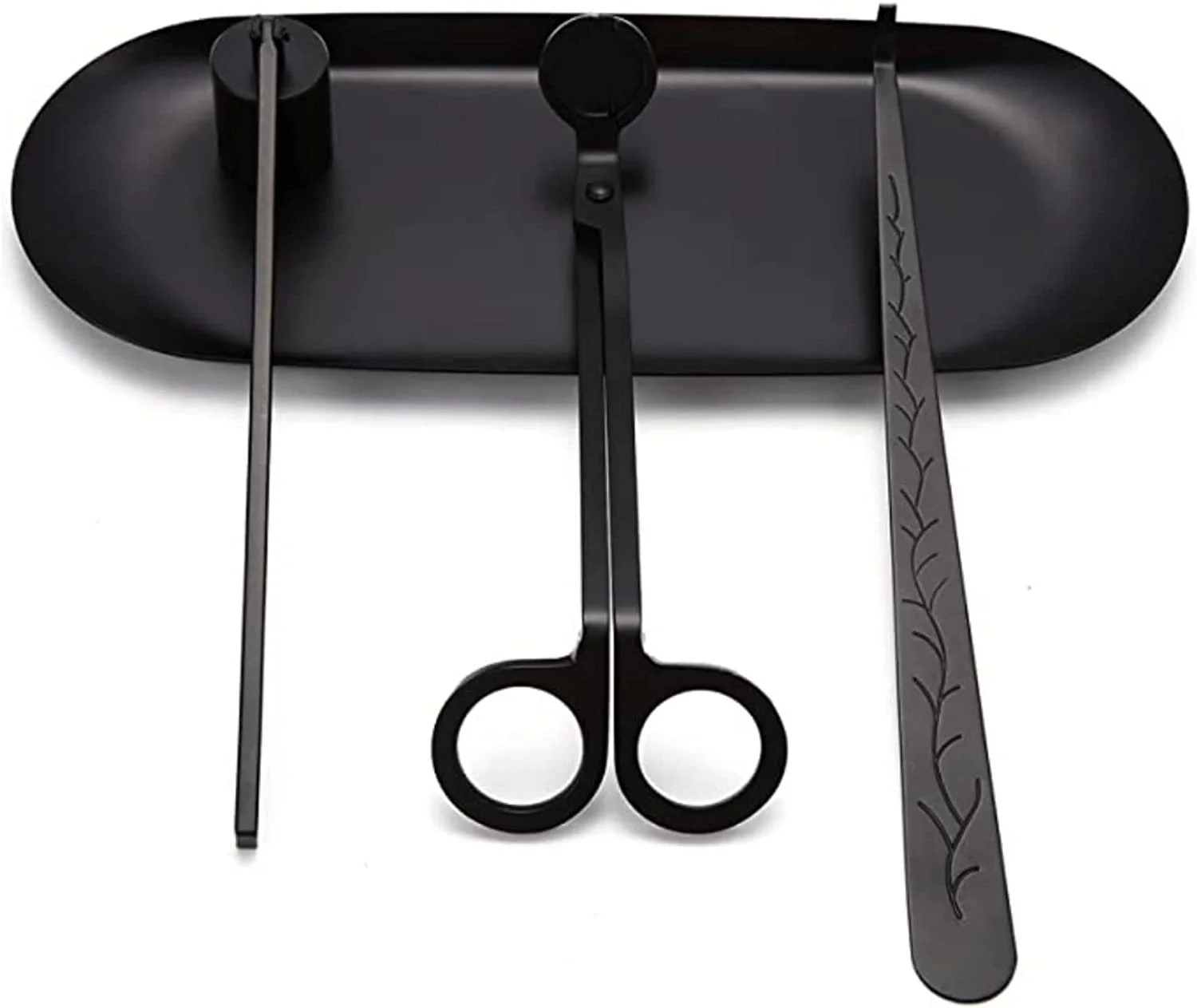 4 Piece Candle Care Tool Set  Tray, Wick Trimmer, Wick Dipper, & Snuffer  Handmade Candle Matte B... | Walmart (US)