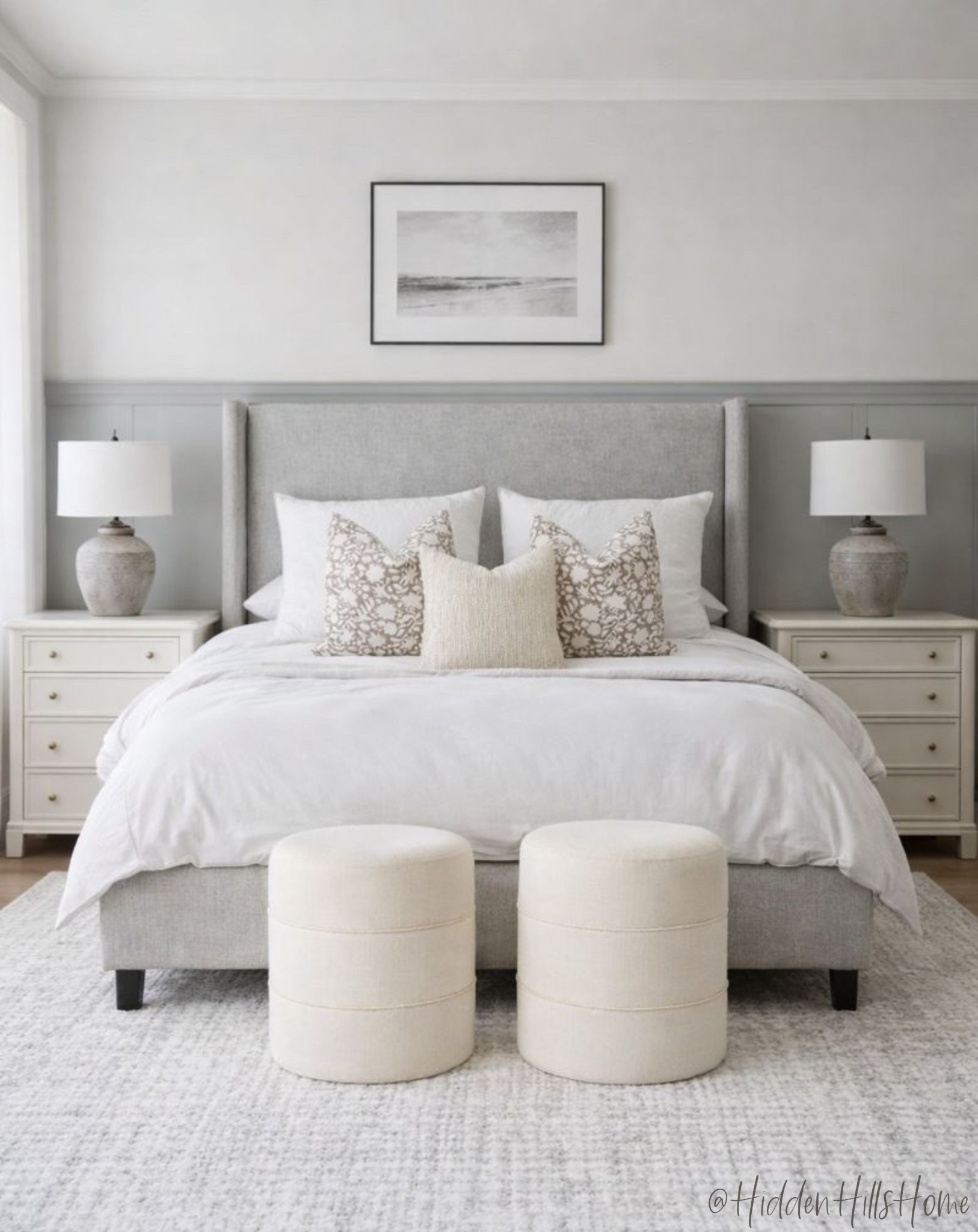cozy bedroom mood board, light grey and neutral master bedroom design #bed

#LTKHome #LTKSeasonal #LTKSaleAlert