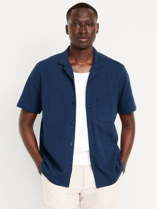 Short-Sleeve Seersucker Camp Shirt | Old Navy | Old Navy (US)