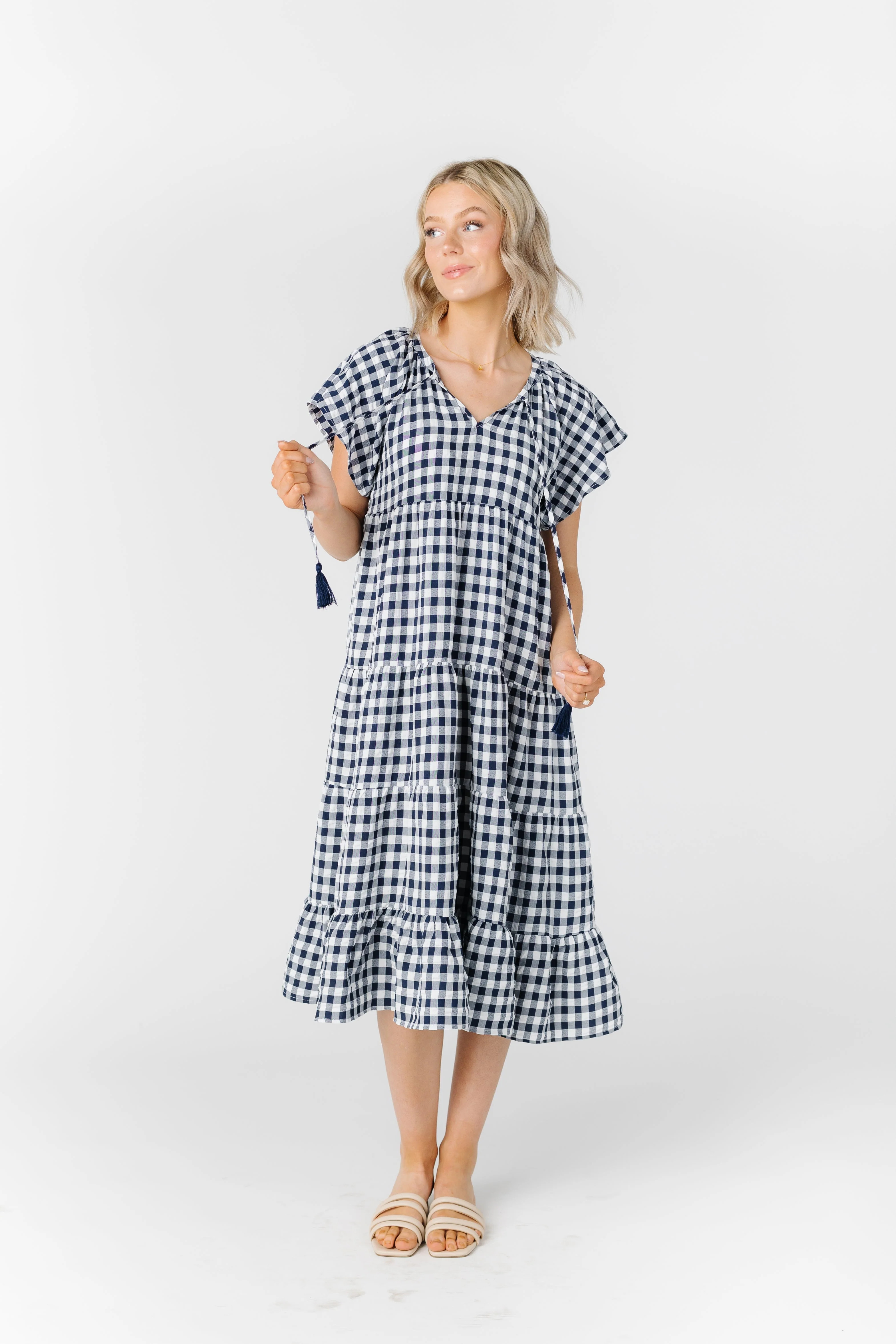 Brass & Roe Gingham Tiered Dress | Called To Surf