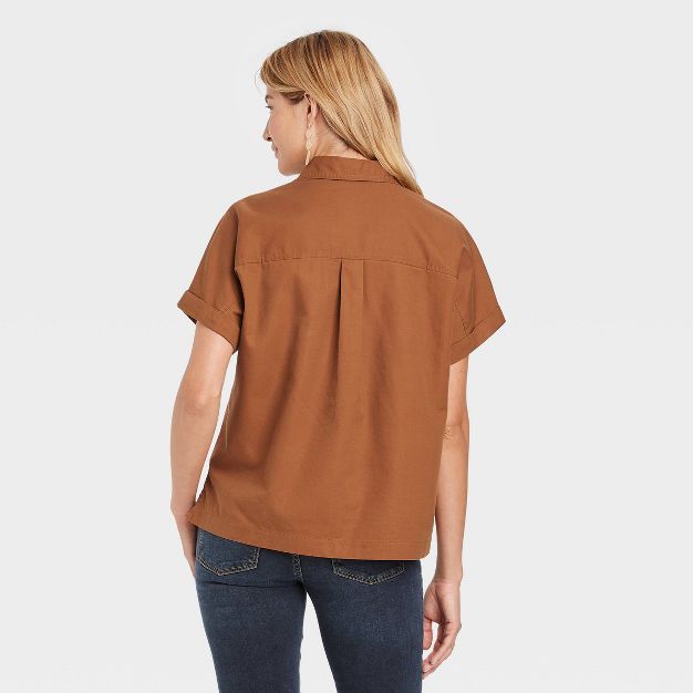 Women's Dolman Short Sleeve Utility Button-Down Shirt - Universal Thread™ | Target