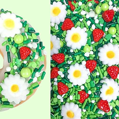 Greenery Bright Daisies and Strawberries Sugars Sprinkles Confetti Cake Cookie Cupcake IceCream D... | Amazon (US)