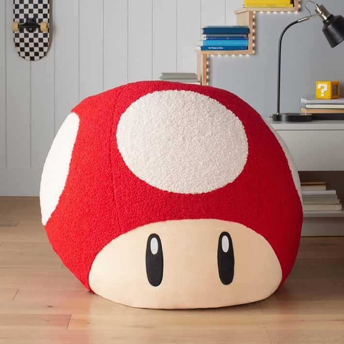 Super Mario™ Super Mushroom Bean Bag Chair | Pottery Barn Teen