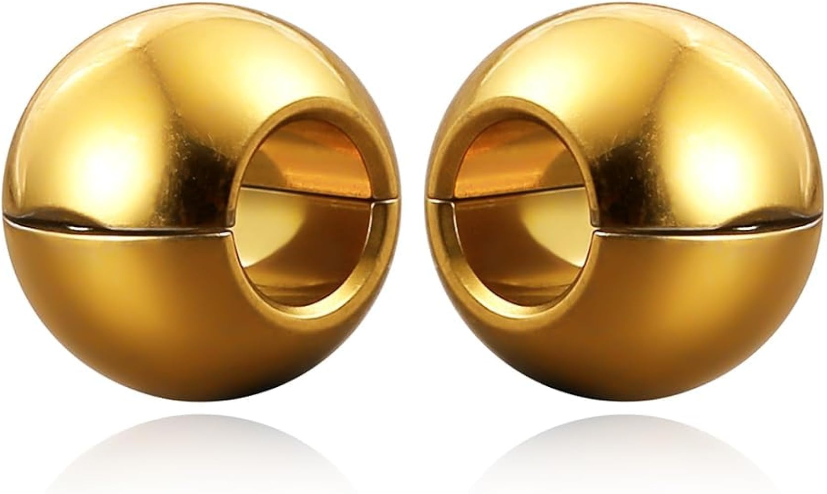 1 pair 9g ear weight Classic Spheres 12mm+ (1/2"), Hypoallergenic 316 Stainless Steel Ear Weights... | Amazon (US)